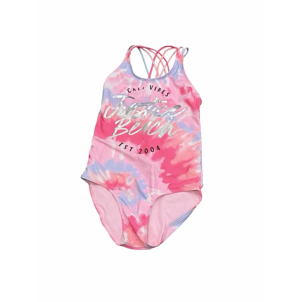 JUSTICE Teen Girls 16 One Piece Swimsuit Bathing Suit Lot Bundle Floral Tie Dye